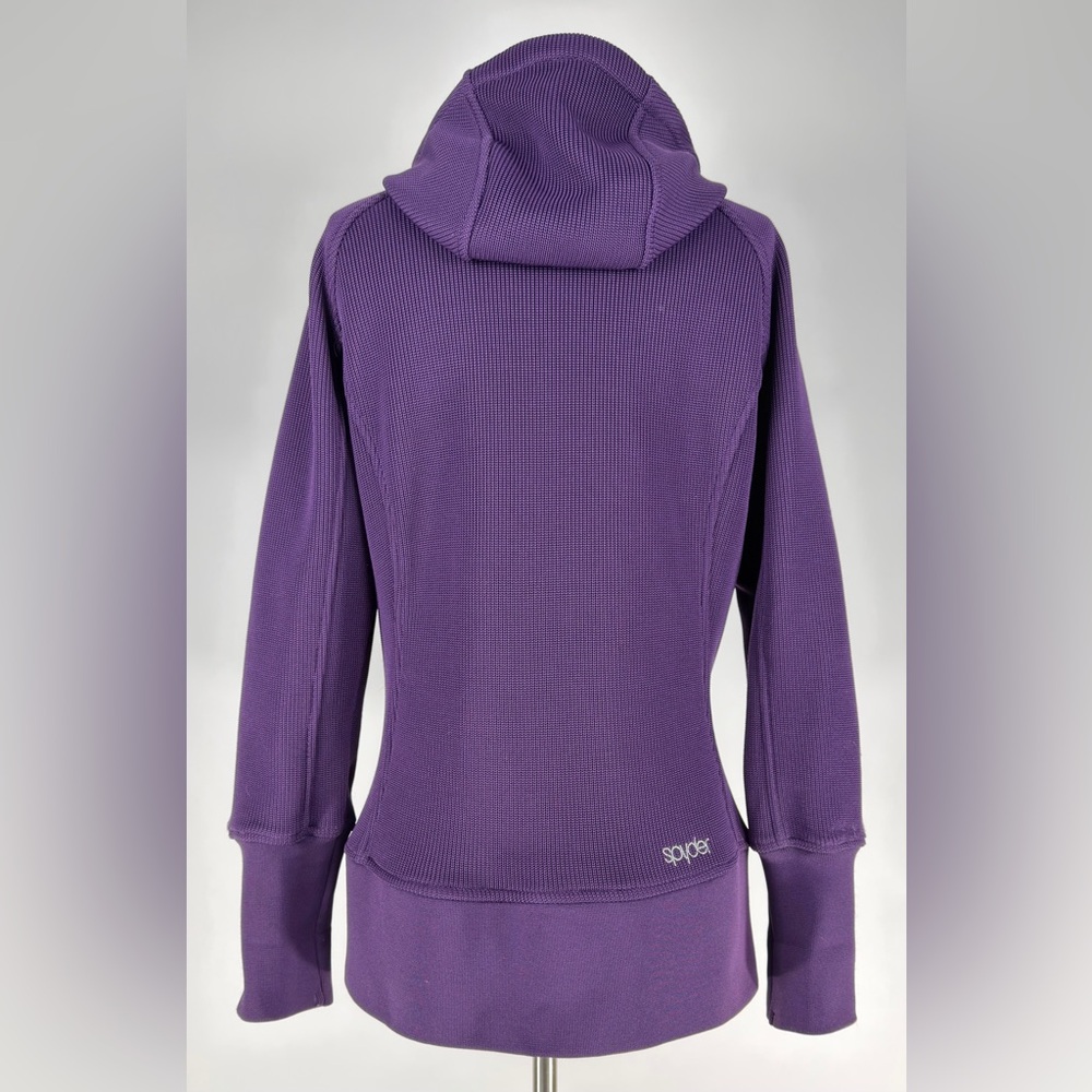 SPYDER Endure Core Sweater Women’s Jacket Purple Knit Fleece Full Zip Gorpcore L - Picture 6 of 12